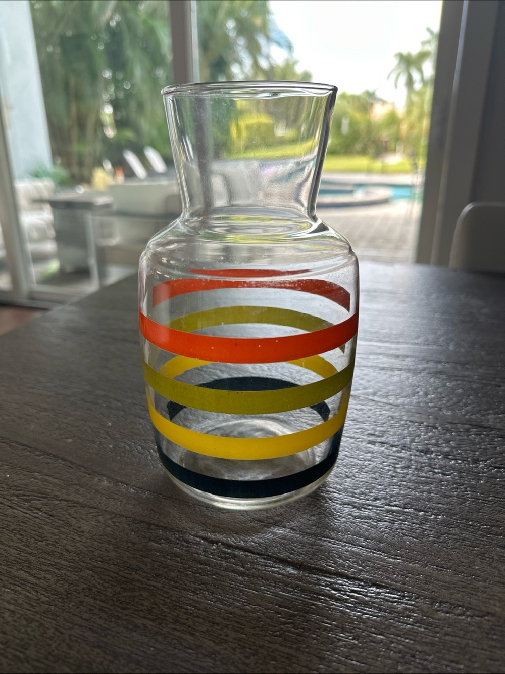 Vintage 1970s Anchor Hocking "Sunny Daze" Glass Carafe
